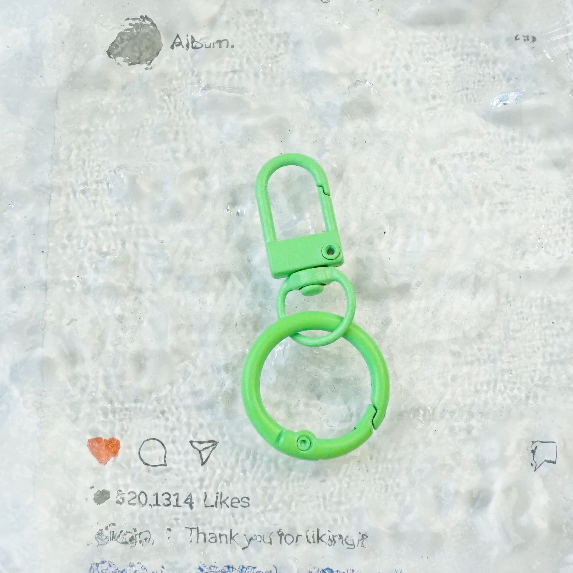 Fluorescent green - door latch spring buckle