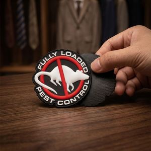 Patchs en caoutchouc PVC personnalisés avec logo 3D, transfert silicone gaufré à chaud, avec support Velcro pour casquettes - Product Image 2