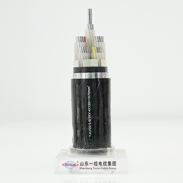 YJLV22 Steel Tape Armored Aluminum Conductor XLPE Insulated PVC Sheathed Power Cable 0.6/1kV 3/4/5 Core 25-300mm Underground