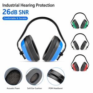 Protection auditive CE <span class=keywords><strong>EN</strong></span> 352-1 certifiée ANSI, personnalisable, 4 tailles réglables, réduction du bruit, protège-oreilles de travail - Product Image 1