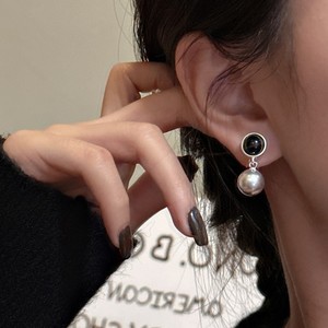Pendientes de Plata de Ley S925 con Cuentas de Estilo Coreano, Diseño Básico Simple y Personalizado con Ágata, Nicho de Diseño Exclusivo - Product Image 3