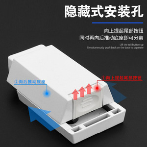 Cabinet Door Rebound Device Dual-head Stainless Steel Invisible Door Catch For <b>Wardrobe</b> Drawer Self-opening Mechanism - Product Image 3