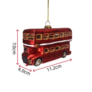Super Oferta: Enfeite de Natal Suspenso em Forma de Ônibus de Dois Andares Vermelho de Londres - Product Image 2