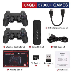 X2 Plus Game GD10 Pro 4K Game Stick 3D HD Retro Consola <span class=keywords><strong>de</strong></span> videojuegos Controlador inalámbrico TV 50 <span class=keywords><strong>Emulador</strong></span> para PS1/N64/DC X2 Gaming - Product Image 2