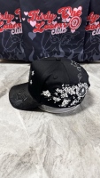 Gorras de béisbol de gamuza al por mayor para exteriores con logo de TPU, patrón de llamas, diseño SCREAM Beard y diamantes de imitación con código NFC