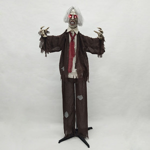 <strong>Halloween</strong> Haunted House Decorations <strong>2025</strong> New Sound Sensor Animated Creepy Electric Skeleton Hanging Ghosts for Yard - Product Image 2