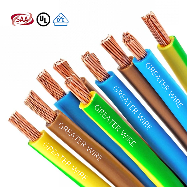 Wholesale Flexible Copper Stranded Single Core PVC Electric Cables 1mm-16mm for Heating and House Wiring Lighting