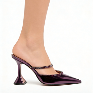 Collezioni Primavera 2026: <span class=keywords><strong>Scarpe</strong></span> da Festa con Tacco <span class=keywords><strong>a</strong></span> Blocco in PU Metallizzato per Ragazze - Quantità Minima 5 Paia Disponibili - Product Image 6