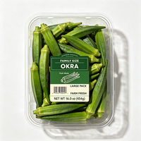 Étiquettes personnalisées Haoxuan pour l'emballage des okras, autocollantes, imperméables, imprimées, pour la marquage des produits frais
