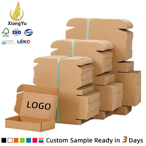 Boîte d'expédition en carton ondulé personnalisée Xiangyu avec logo, écologique, en papier kraft, pour l'expédition de vêtements e-commerce - Product Image 1