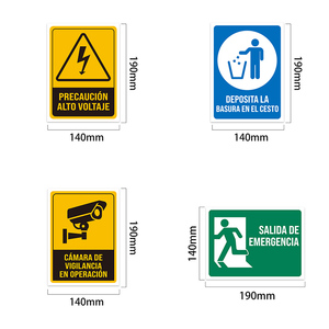 Autocollant de signalisation de sécurité personnalisé pour décoration murale intérieure et extérieure, en vinyle auto-adhésif, durable, imperméable, avertissement de sécurité - Product Image 2