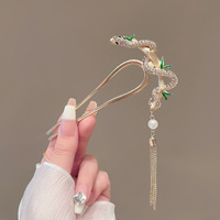 Bâtons chinois pour cheveux gland épingle à cheveux serpent cheveux accessoires Serpentine en forme de U cheveux bâton épingle à cheveux serpent gland cheveux bâton