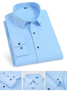 Camicie da uomo a maniche lunghe Cotto 2026, camicie eleganti da ufficio e da lavoro con bottoni per uomo - Product Image 3