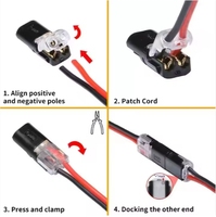 2 broches connecteur de fil enfichable épissure rapide câble électrique bornes à sertir pour fils câblage 22-18AWG LED connecteurs de voiture