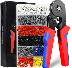 Kit de pinces à <span class=keywords><strong>sertir</strong></span> en acier au carbone de qualité industrielle, mâchoires de sertissage à <span class=keywords><strong>cliquet</strong></span> pour cosses HSC8, outil pour bornes CE/Reach - Product Image 4