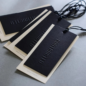 Hoge Kwaliteit Hangtags <span class=keywords><strong>Custom</strong></span> <span class=keywords><strong>Hang</strong></span> Tags Gerecycled Dik Mat Papier Swing Tags Voor Kleding Jeans - Product Image 2