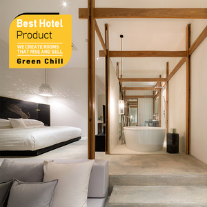Meubles de chambre à coucher de luxe Star Hotel, design moderne en bois massif pour hôtel urbain haut de gamme, appartement, chambre d'hôtes - Product Image 1