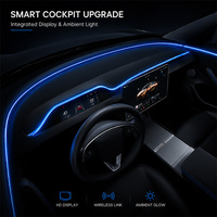 Layar Dasbor Pintar 8.9 Inci HD 1920x720 IPS, Terintegrasi Wireless CarPlay Android Auto, Panel Instrumen Digital