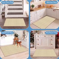 Original Jute Runner Rug Washable Non Slip Natural Texture Long Floor Mat for Hallway and Kitchen