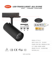 Spot LED COB 30W Bridgelux à prix compétitif, orientable, pour rail de plafond, intensité variable, en aluminium, moderne
