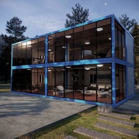 Conteneur de maison de luxe en acier, matériel et usage domestique, pré-assemblée, pour bureau