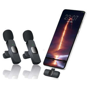 2026 Nieuwe 1 Drag 2 Microfoon Lavalier 2.4GHz 2-in-1 Draagbare Mini Microfoon Draadloze Opnamemicrofoon voor iPhone 15 16 17 - Product Image 1