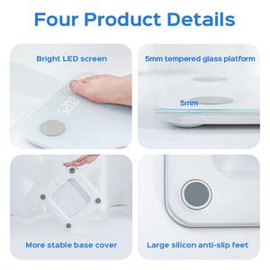 180kg nouvelle balance intelligente Bmi balance de graisse corporelle de salle de bain numérique pour la <span class=keywords><strong>promotion</strong></span> balance intelligente de salle de bain personnelle - Product Image 2