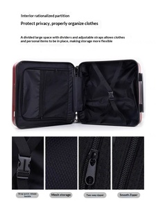 Valise à roulettes 4 roues de 18 pouces en PC, bagage cabine 20 pouces, unisexe, haut de gamme, léger, verrouillable, pour voyage - Product Image 4