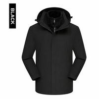 Veste d'hiver unisexe à capuche 3 en 1, imperméable, coupe-vent, doublure thermique, randonnée en raquette, randonnée en sac à dos, golf, pique-nique, camping, tour