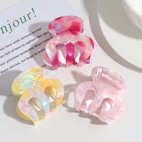 Pince à cheveux WEINI style coréen en acétate dégradé, douce et minimaliste, pour queue de cheval, accessoire capillaire quotidien pour femme