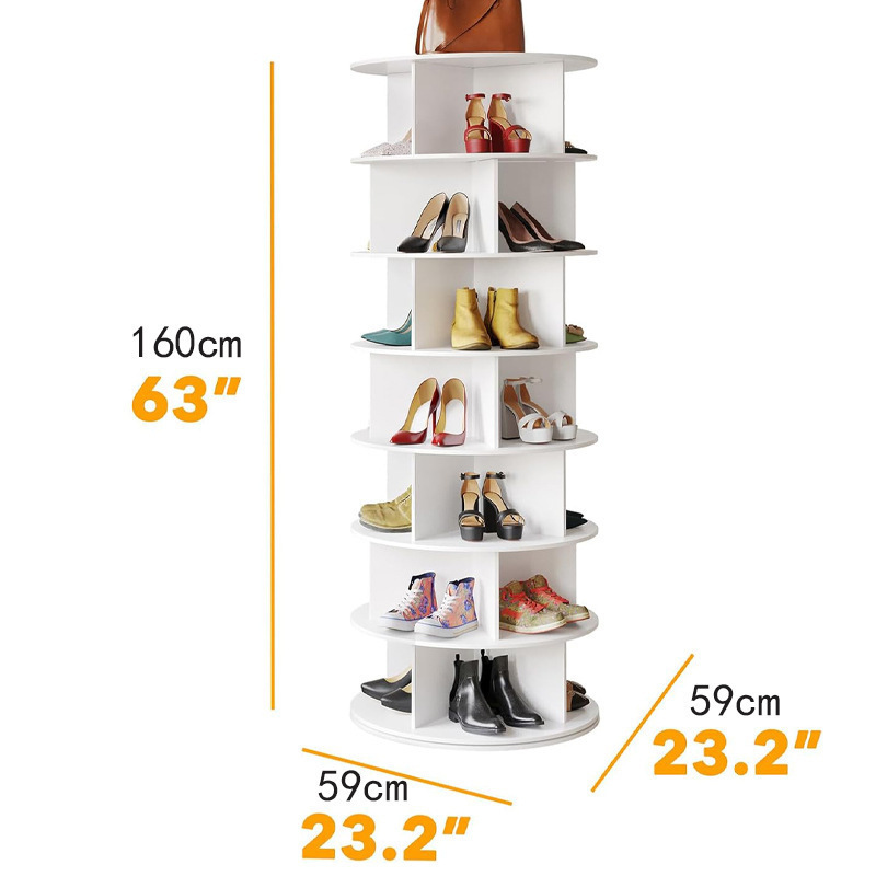 Model B 7-tier rotating shoe rack