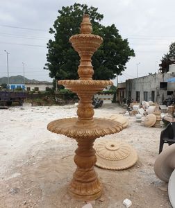 Fuente de arenisca de estilo moderno de lujo, hermoso diseño, fuentes decorativas de flujo de agua de mármol, ideal para uso en exteriores y jardín - Product Image 3