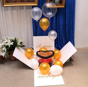 Surprise Balloon Box Explosion Box Birthday Festival Creative Handmade Gift for Valentine Anniversary Wedding Party Decoration