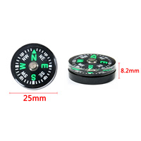 Usine en gros 25mm Mini boussole accessoires boussole Promotion cadeau boussole avec de l'huile