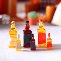 Accessoires pour maison de poupée, modèle miniature, jouet de simulation, mini bouteille de vin pour poupées et décoration de maison de poupée