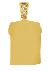 Pendentif Lettre Personnalisé en Diamant de Laboratoire VVS Taille Brillant, Style Classique Glacé, Plaqué Or, Bijou Certifié - Product Image 2