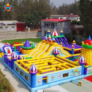 Aire de jeux gonflable géante avec labyrinthe, grande structure de saut 20x20m, capacité 5-10 personnes, installation facile - WINWAYTOYS Parc d'aventure en plein air - Product Image 2
