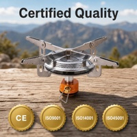 Réchaud de camping portable pliable à brûleur séparé, coupe-vent, mini, pour pique-nique en extérieur, vente en gros OEM