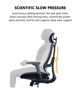 Chaise de bureau pivotante à base métallique, échantillon <span class=keywords><strong>gratuit</strong></span>, chaises de bureau ergonomiques de direction, dossier haut, chaise de bureau en maille avec appui-tête - Product Image 4