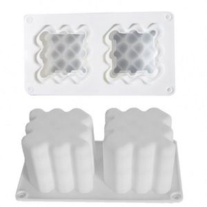 Moule en silicone en forme de cube à bulles, motif cœur, pour savon artisanal et bougies faites à la main, vente en gros - Product Image 3
