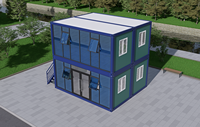 Ufficio Modulare Prefabbricato Personalizzato a 2 Piani, Espandibile, Portatile, Eco-compatibile, Montaggio in 72 Ore