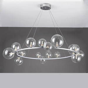 Minimalist ische moderne Designer LED Pendel leuchte Klarglas Kronleuchter Indoor Home Ball Decke Hängelampe - Product Image 6