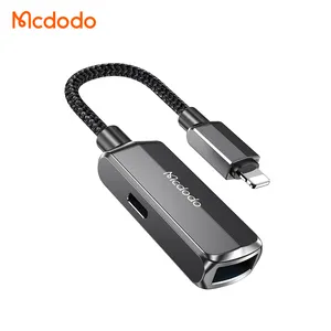 Mcdodo 269 2-IN-1 OTG Extension USB Adapter Convertor For iPhone Support 2TB Hard Disk & Charging USB OTG Cable For iPhone/iPad