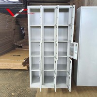Service OEM ODM, casier en acier à 15 compartiments, respirant, avec grille ventilée, casier de rangement pour salle de sport