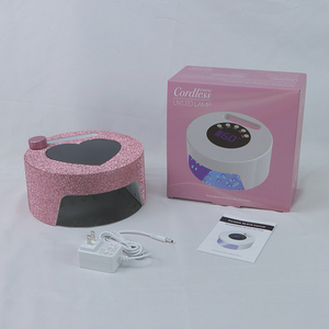 Lampe Một Ongles <span class=keywords><strong>UV</strong></span> Xách Tay Có Thể Sạc Lại Hình Trái Tim Máy Sấy Móng Tay <span class=keywords><strong>UV</strong></span> LED Móng Tay Đèn 54W Điện Không Dây Màu Hồng Móng Tay Thiết Bị - Product Image 6