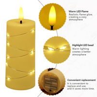 Bougies Pilier LED en Plastique Pas Chères en Gros, Guirlande Lumineuse à Piles Sans Flamme pour Mariage, Scène, Diwali, Halloween