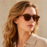 Lunettes de soleil professionnelles classiques polarisées anti-lumière bleue, monture complète en acétate, confortables et durables, pour visages en forme de losange