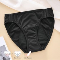 Culotte d'époque anti-fuite à 5 couches 3XL noire unique pour femmes