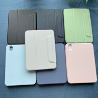 Smart Cover pour iPad Pro 11 M4 2024, support réglable, dos transparent magnétique pliable, porte-crayon, étui de protection anti-chute