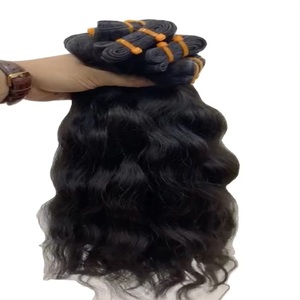 Qualité d'exportation indienne 100% naturel noir Remy vierge cheveux humains femmes tressage Extensions perruques résistant aux chutes doux brillant - Product Image 5